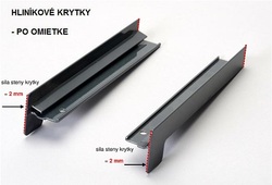 hliníkové krytky po omietke - zameranie