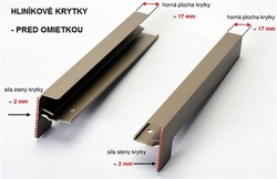 hliníkové krytky pred omietkou - zameranie